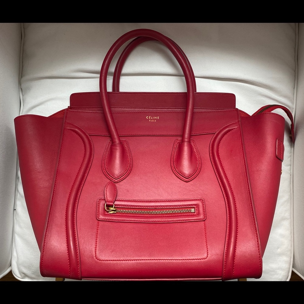Celine Phantom Red Bag Large